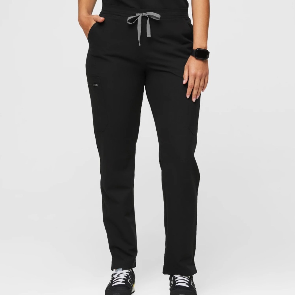 Figs Yola Skinny Scrub Pants SP in Black - EUC